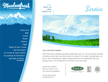 Tablet Screenshot of meadowfresh.ca